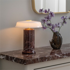 Trip II Table Lamp Burgundy White